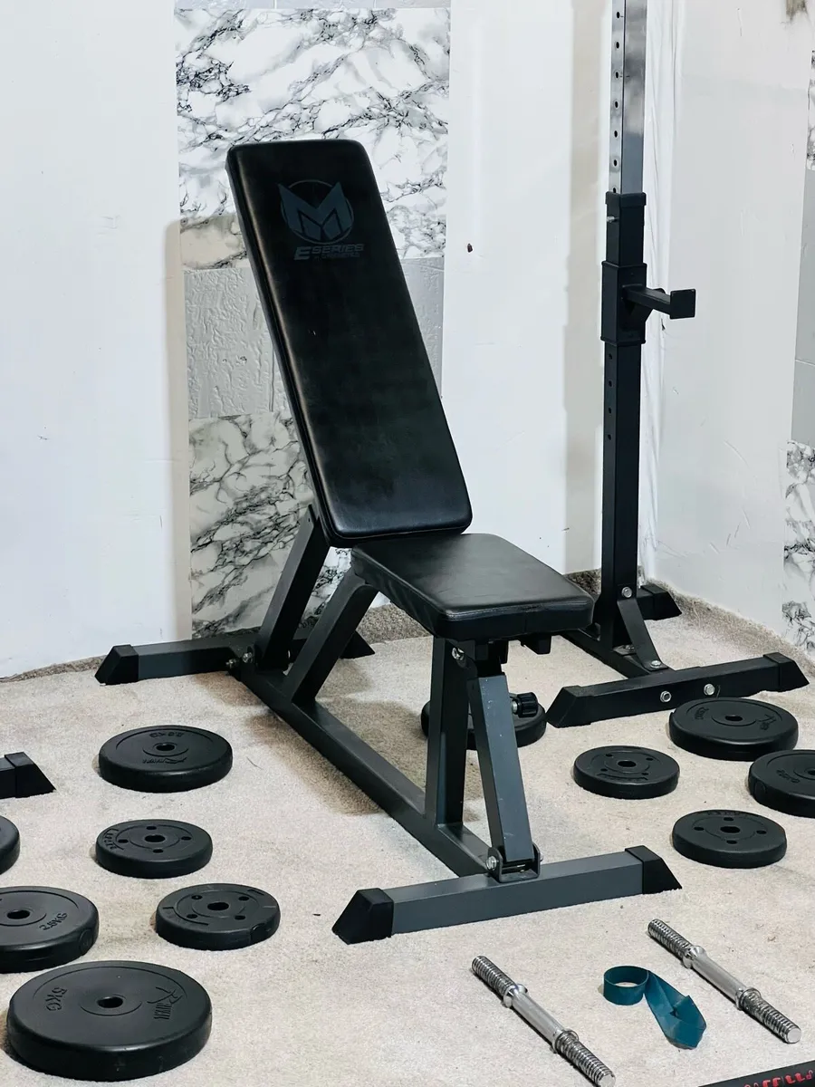 70KG WEIGHTS SET RACK STANDS BARBELL DUMBBELLS ++ - Image 3