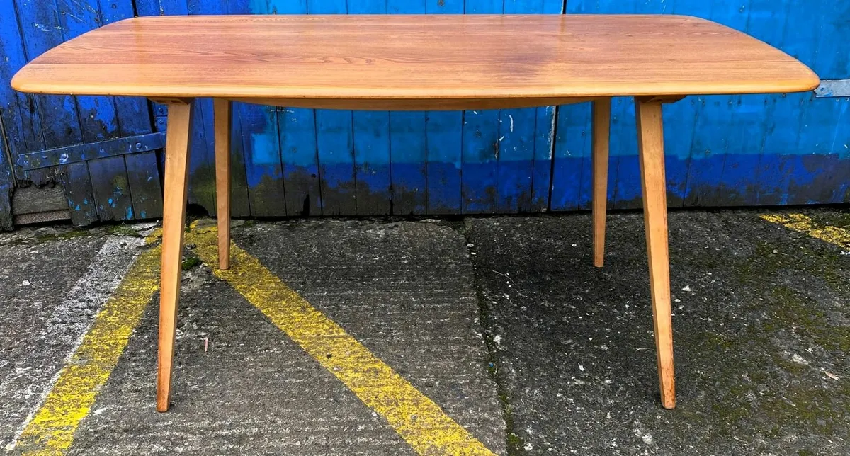 ERCOL BLONDE DINING TABLE - Image 1