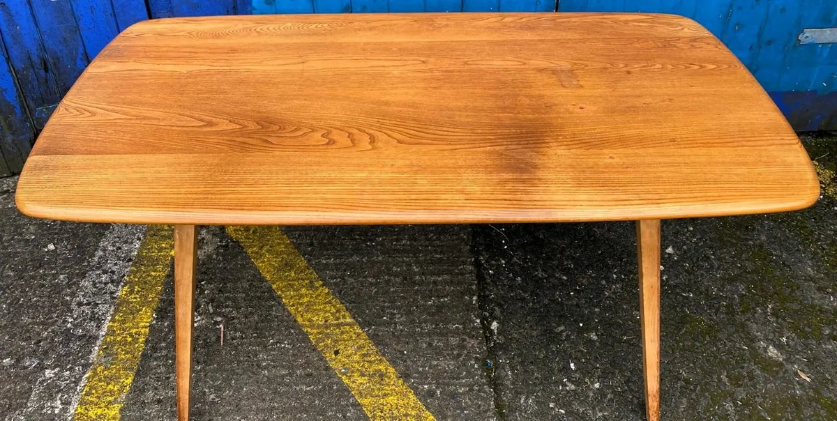 ERCOL BLONDE DINING TABLE - Image 4