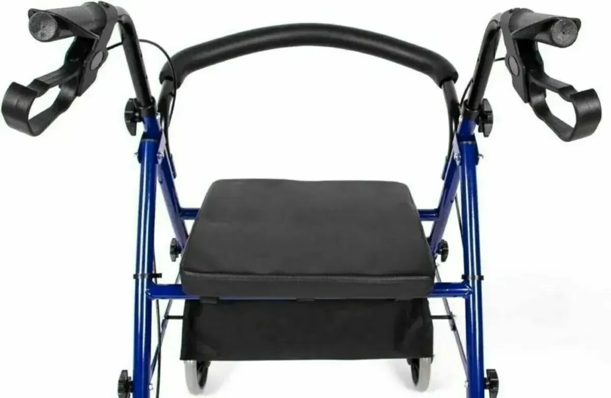 Foldable Rollator Walker with Basket and Tray - Image 3