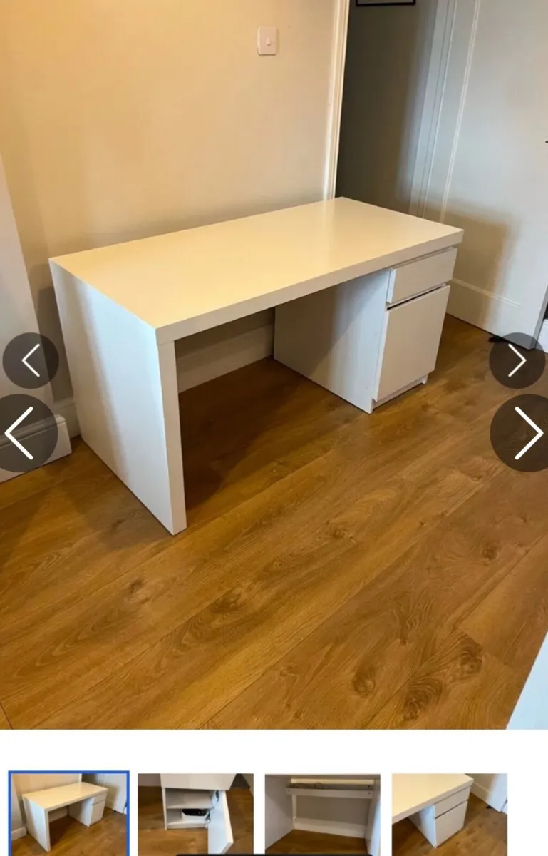 Large White IKEA desk