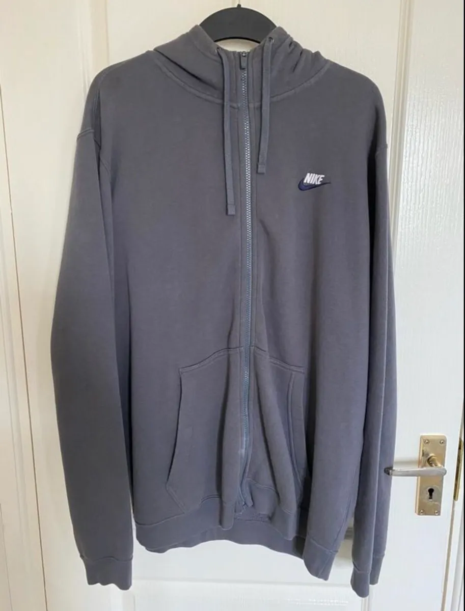Nike full zip hoodie for men, XL, dark grey - Image 1