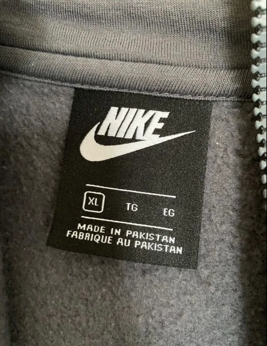 Nike full zip hoodie for men, XL, dark grey - Image 3