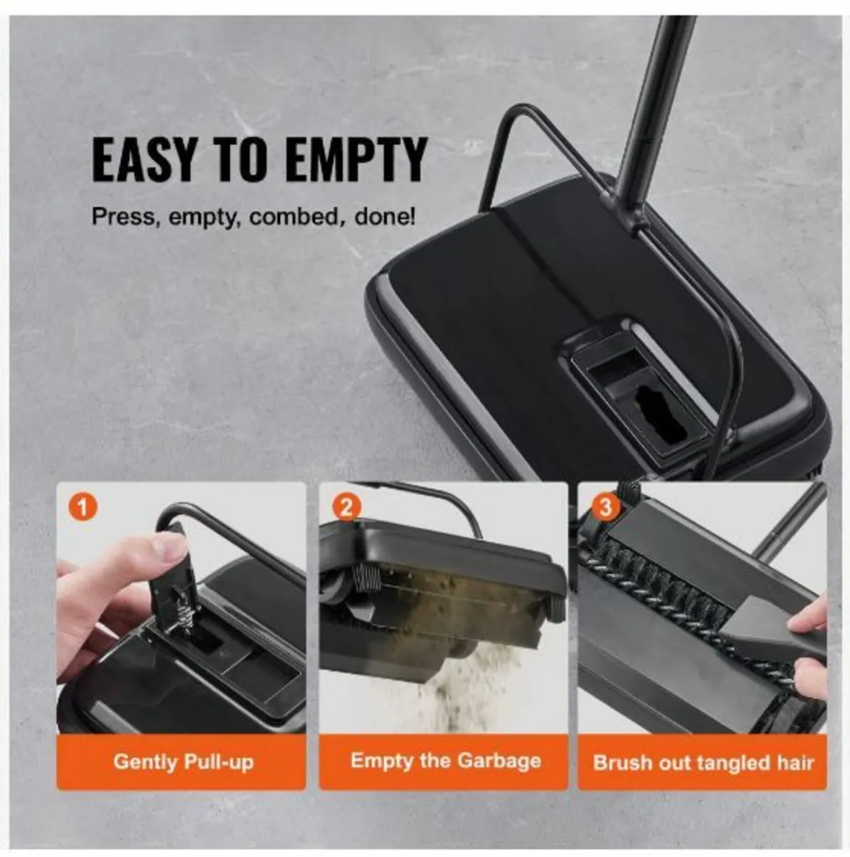 Carpet Sweeper, 20 cm Sweeping Paths - Image 2