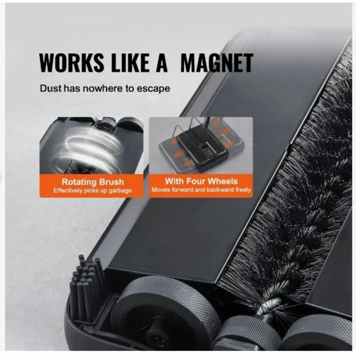 Carpet Sweeper, 20 cm Sweeping Paths - Image 4