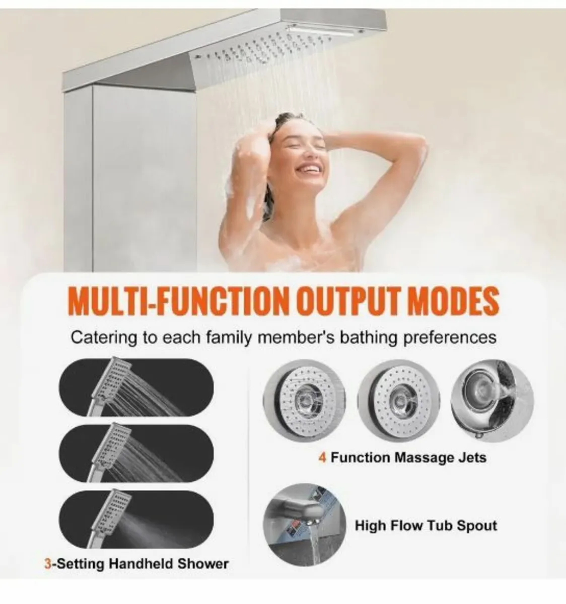 Shower Panel System, 6 Shower Modes - Image 4