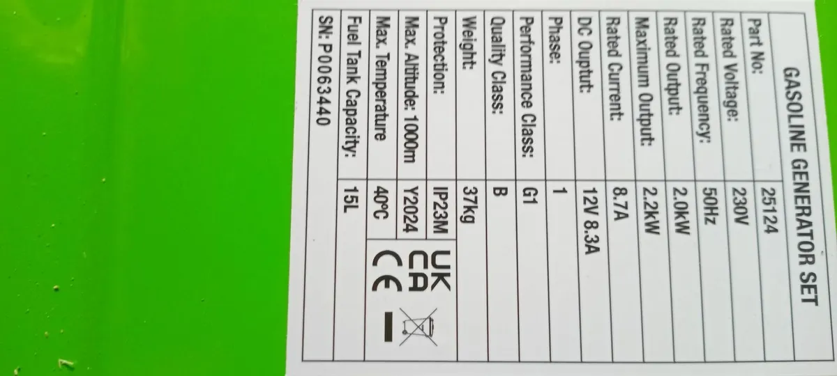 Sip Petrol generator - Image 2