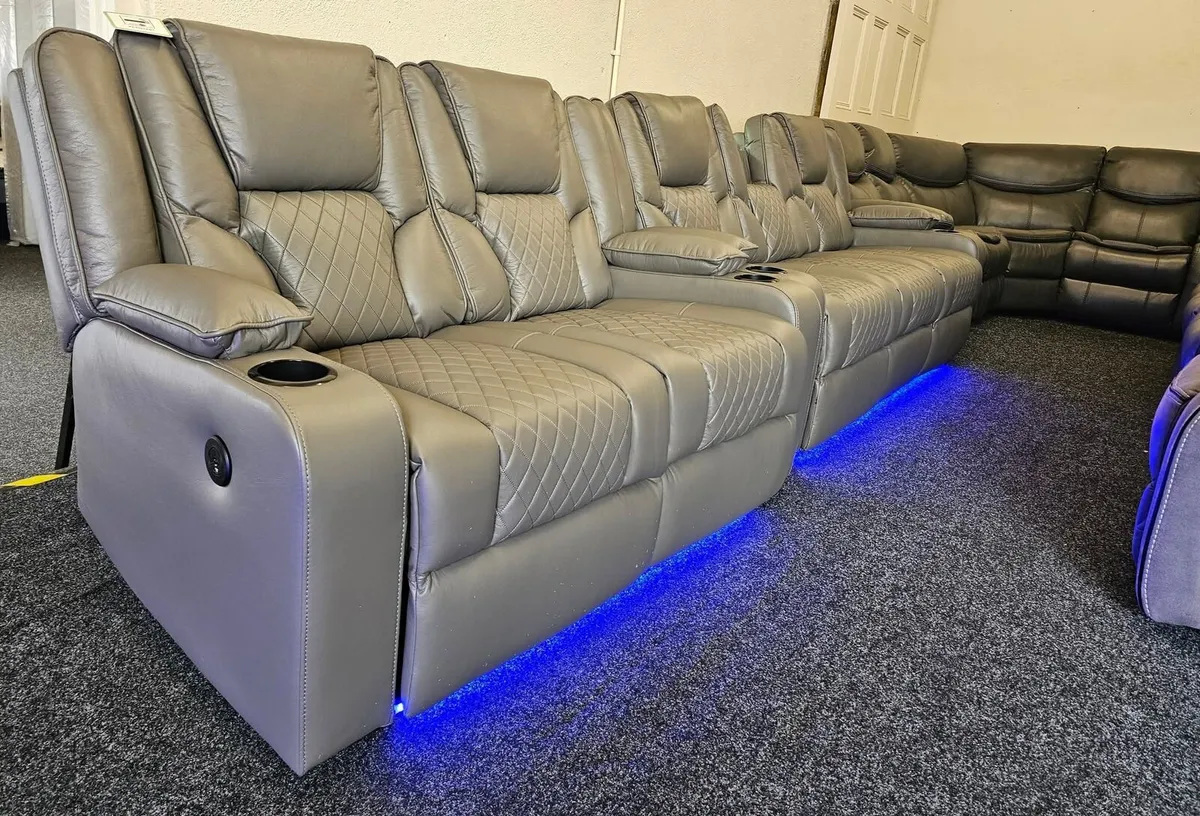 Electric Real Leather Orlando Recliner
Sofa Set - Image 4