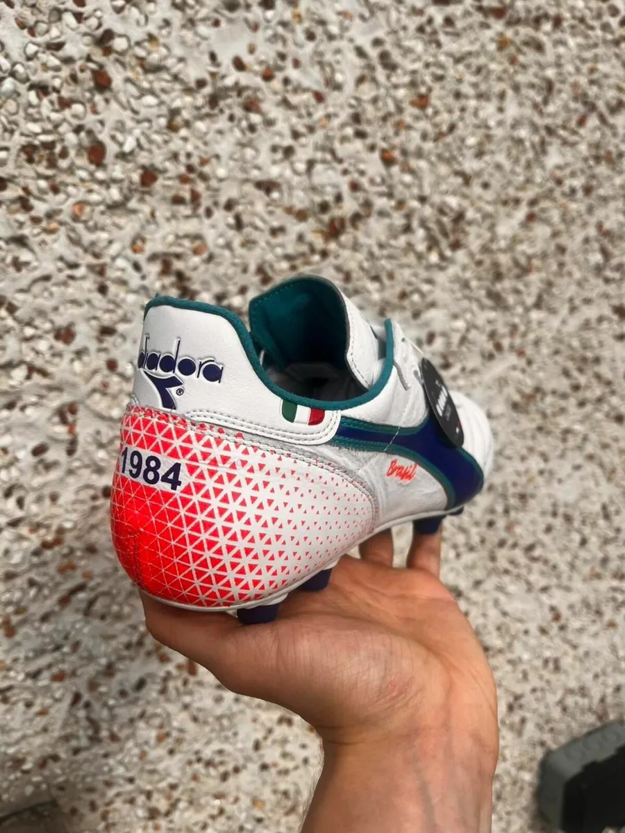 Diadora Brasil Made in Italy OG FG - White/Navy - Image 3