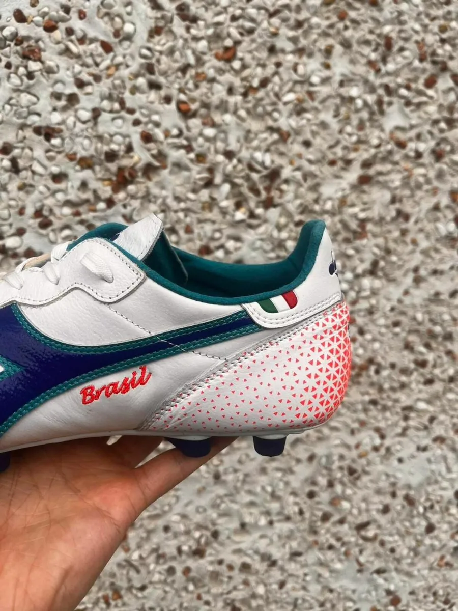 Diadora Brasil Made in Italy OG FG - White/Navy - Image 4