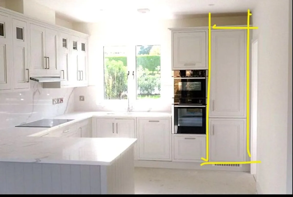 Tall Integrated Fridge with Cabinet - Image 1