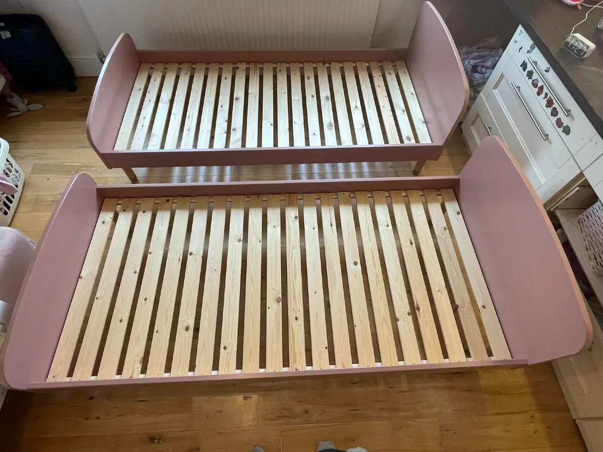 Childrens Single Bed with rails x 2 - Image 1