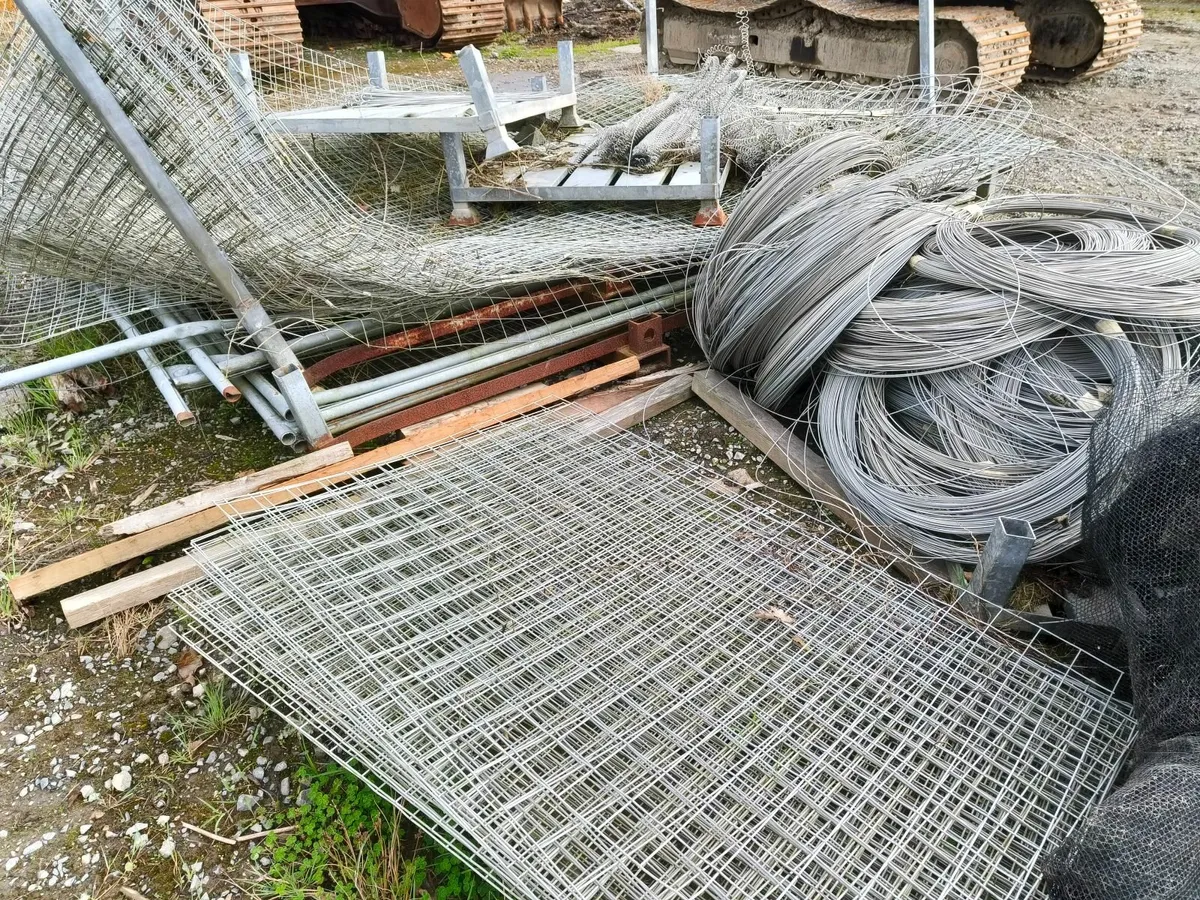Selection of Gabion baskets and wire - Image 1