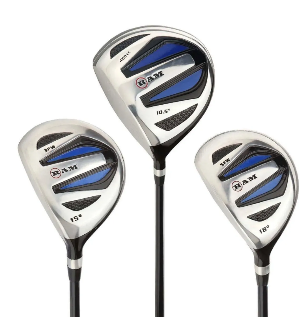 Ram Golf Left Handed EZ3 Mens 3 x Steel Woods Set - Image 1
