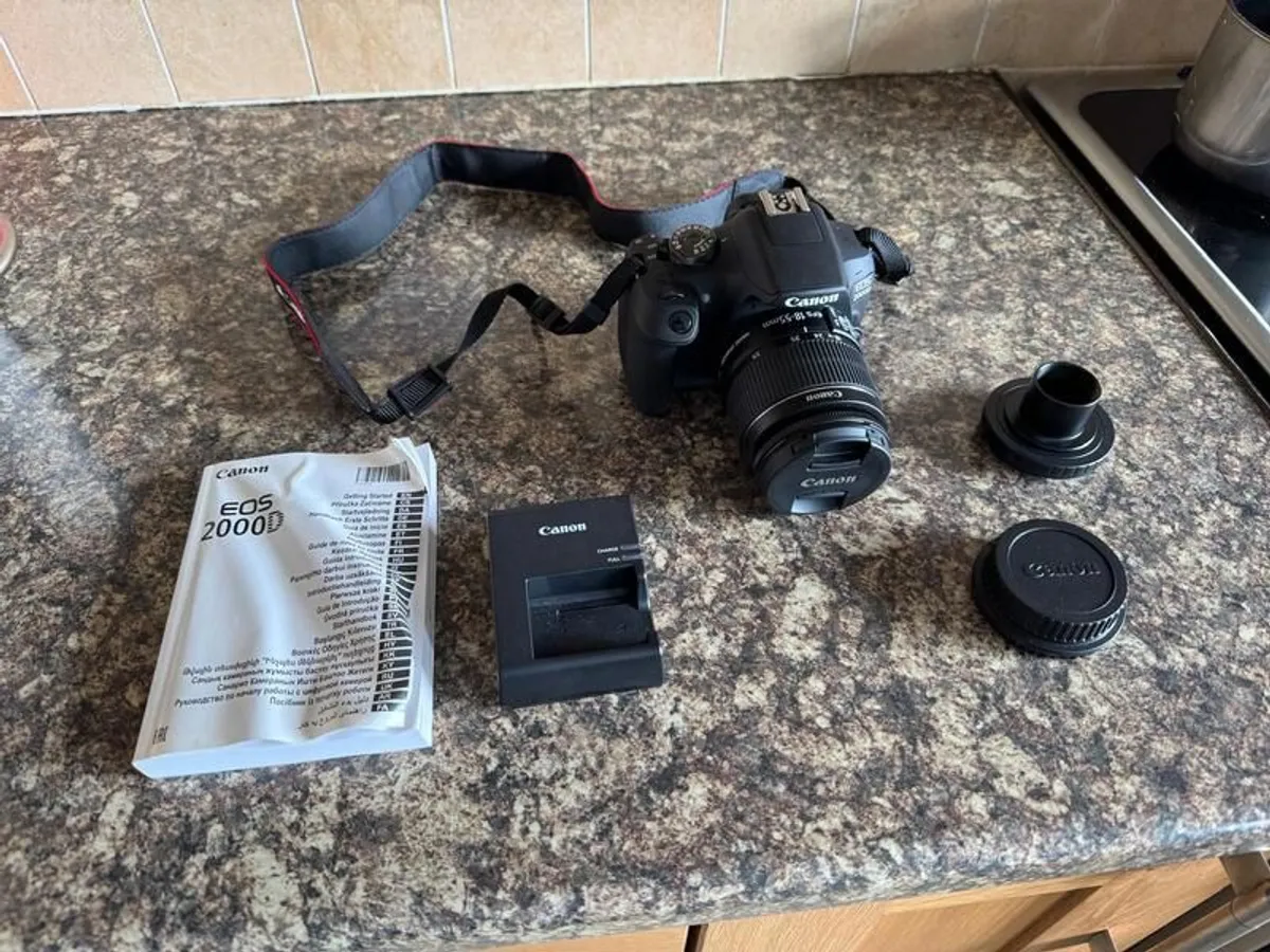 Canon EOS 2000D + EF-S 18-55mm IS II Lens + Backpack - Image 1