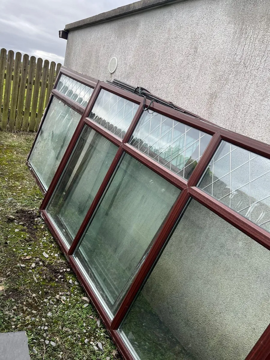 FREE TO TAKE AWAY Brown double glazed bay windows - Image 2