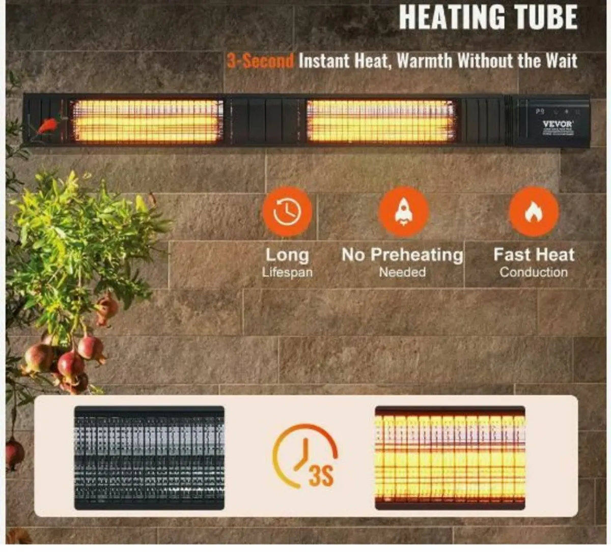 Infrared Heater, 3000W Remote Control - Image 2