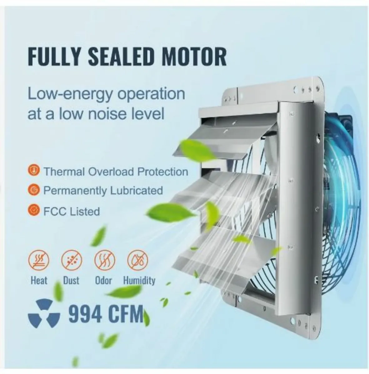 Shutter Exhaust Fan, 356 mm High-speed - Image 2