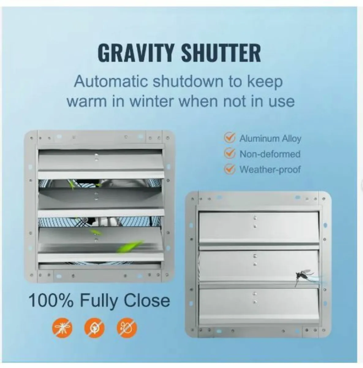 Shutter Exhaust Fan, 356 mm High-speed - Image 3