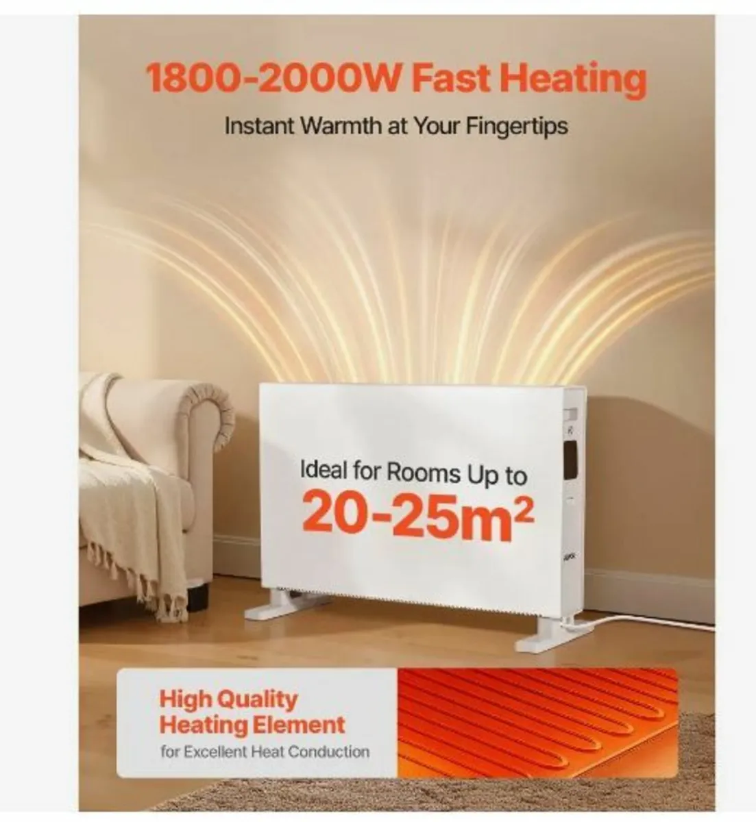 Convection Panel Heater, 2000W - Image 2