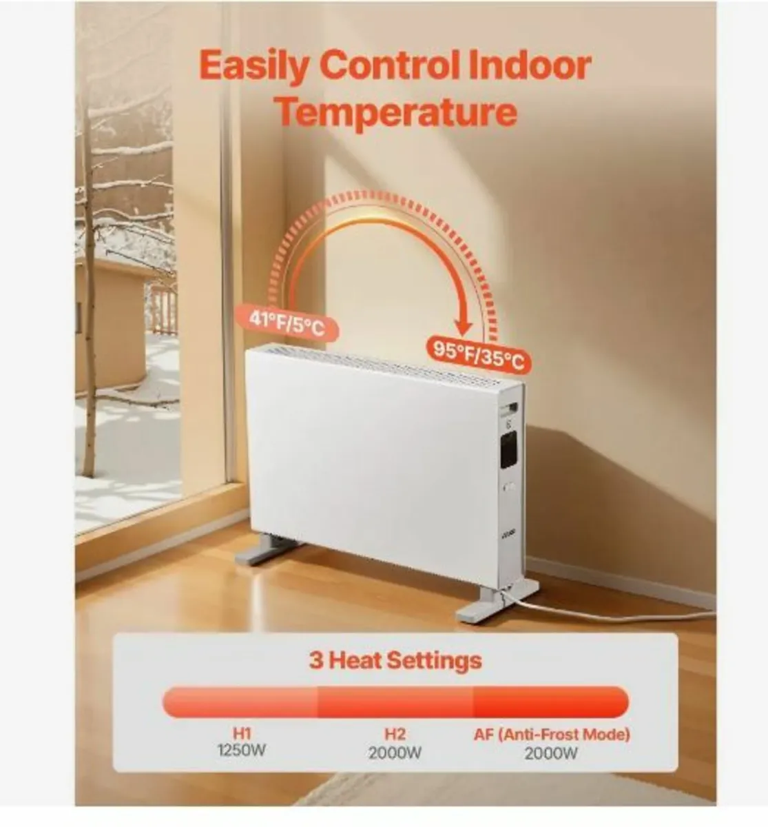 Convection Panel Heater, 2000W - Image 4