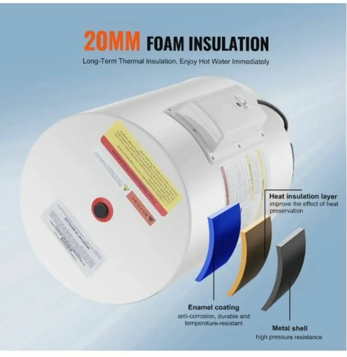 Electric Water Heater, 10 Gallon Tank - Image 1