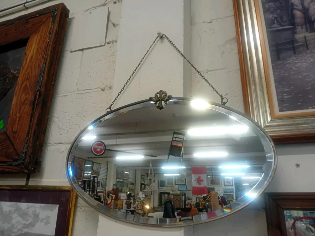 Early 20th Century Bevelled Wall Mirror - Image 1