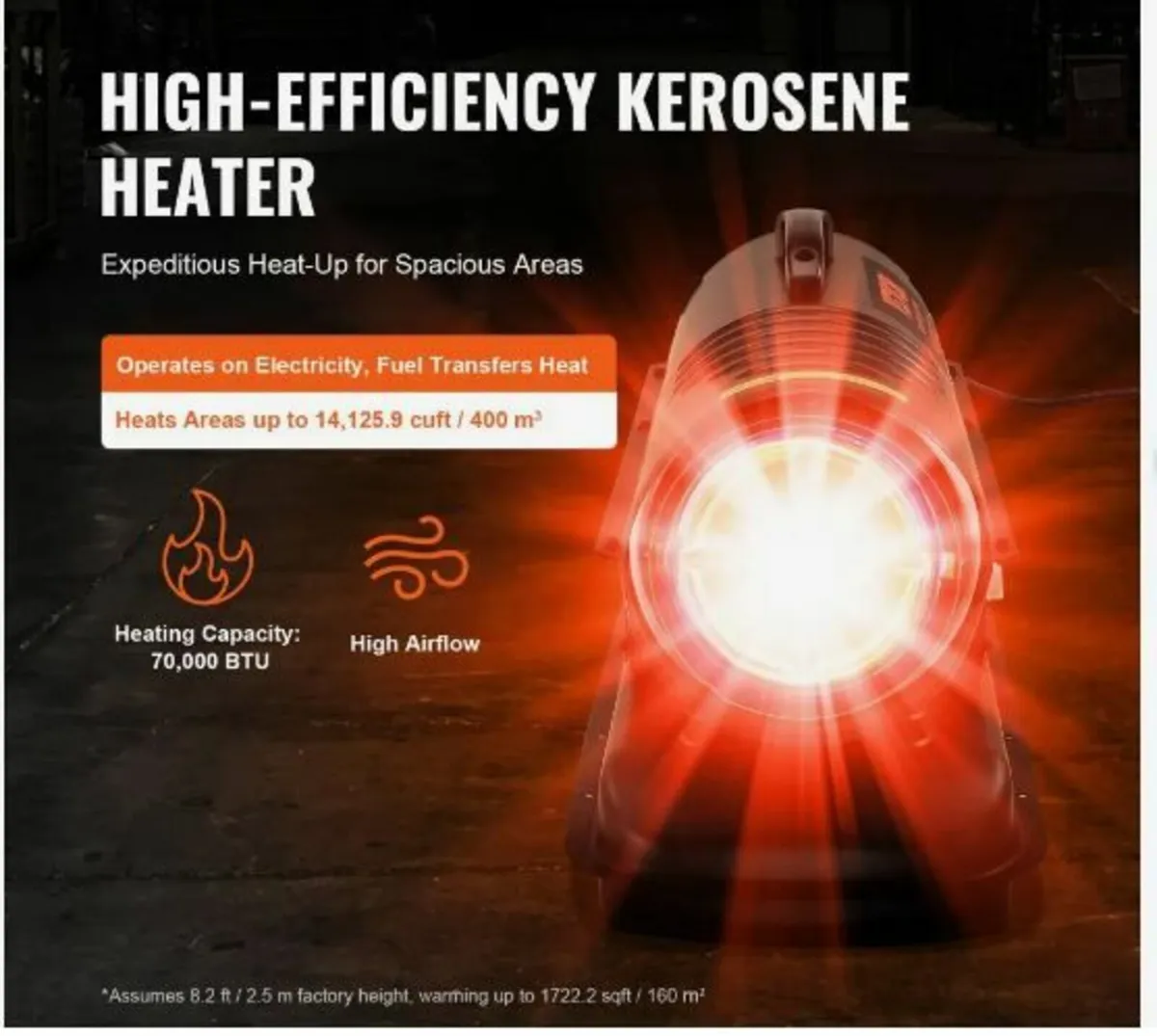 Kerosene/Diesel Forced Air Heater, 70000Btu - Image 3