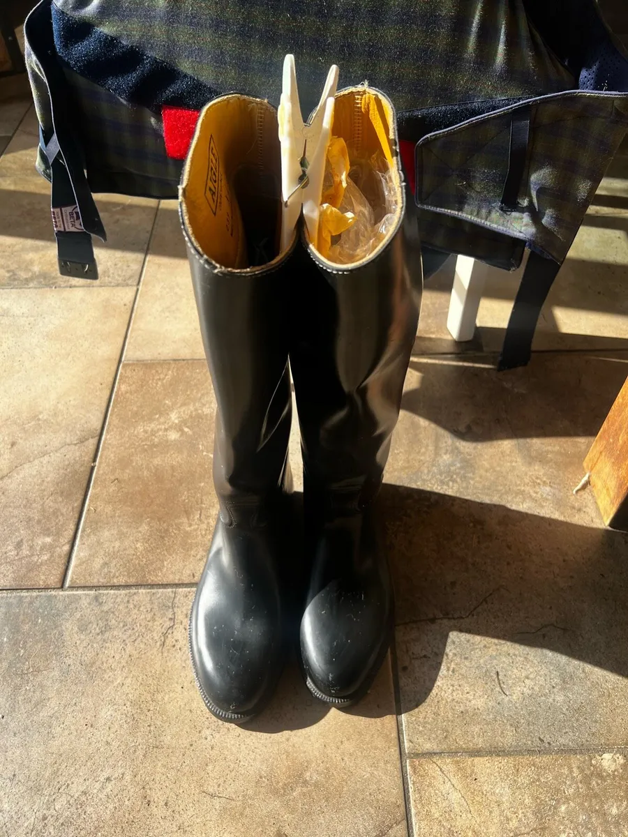 Horse Riding Boots and Back Protector - Image 1