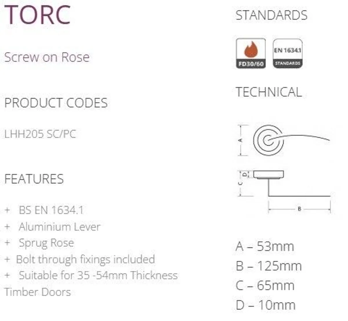 Deanta Torc door handle (in Pairs) - Image 3