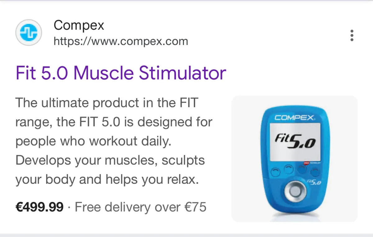 Compex Fit 5.0 Wireless EMS Muscle Stimulator - Image 3