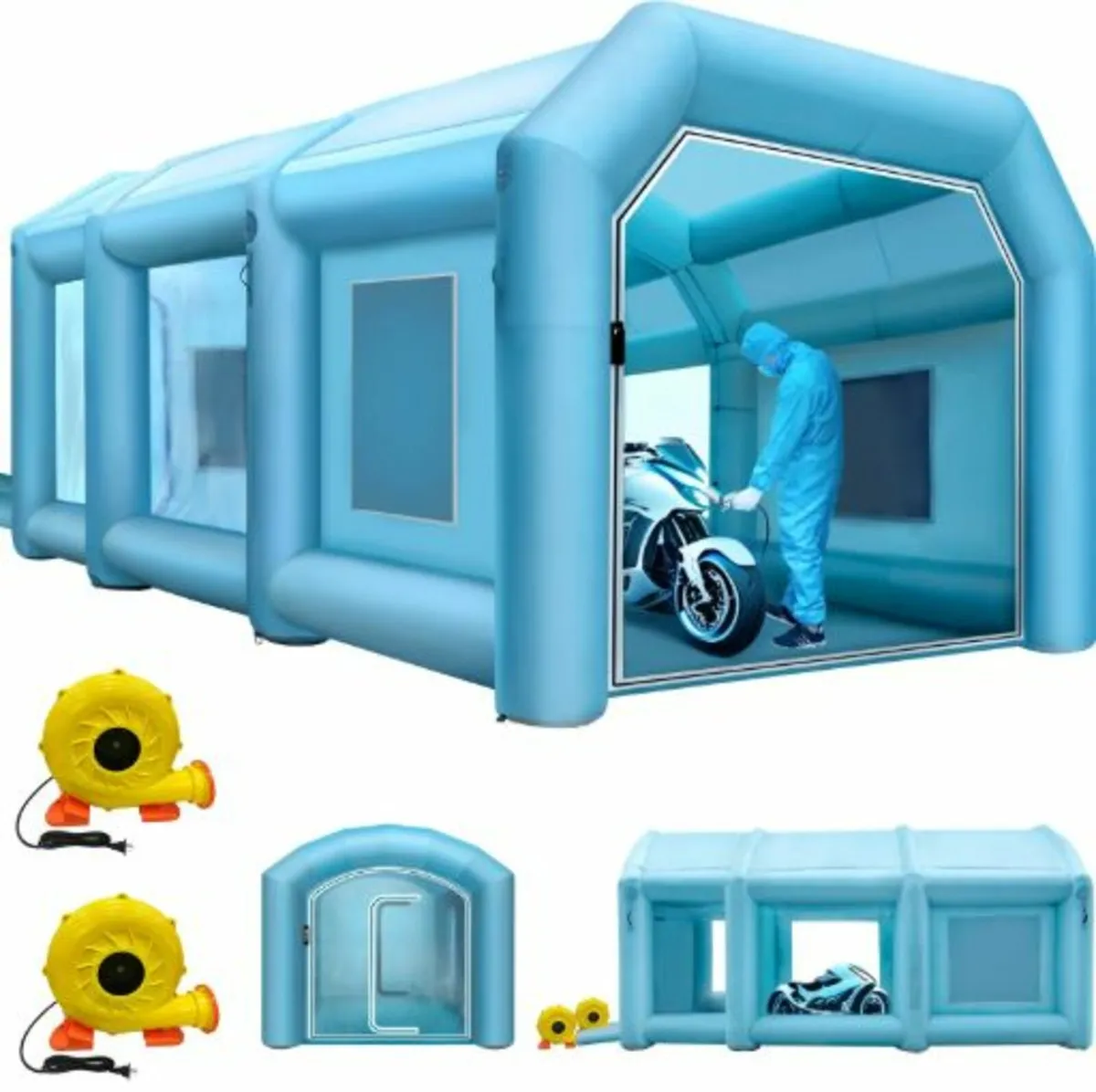 Inflatable Spray Booth Car Paint Tent 9 x 6 x 4 m - Image 1