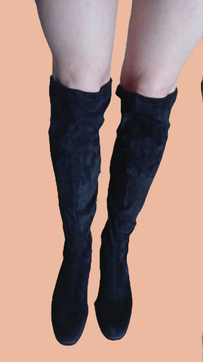 Brand New Black Suede Boots RRP 110 Size EU 40 UK - Image 1