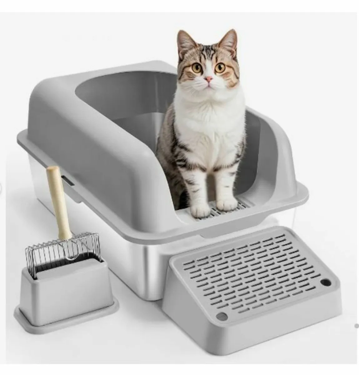 Cat Litter Box, 6 inches Deep - Image 1