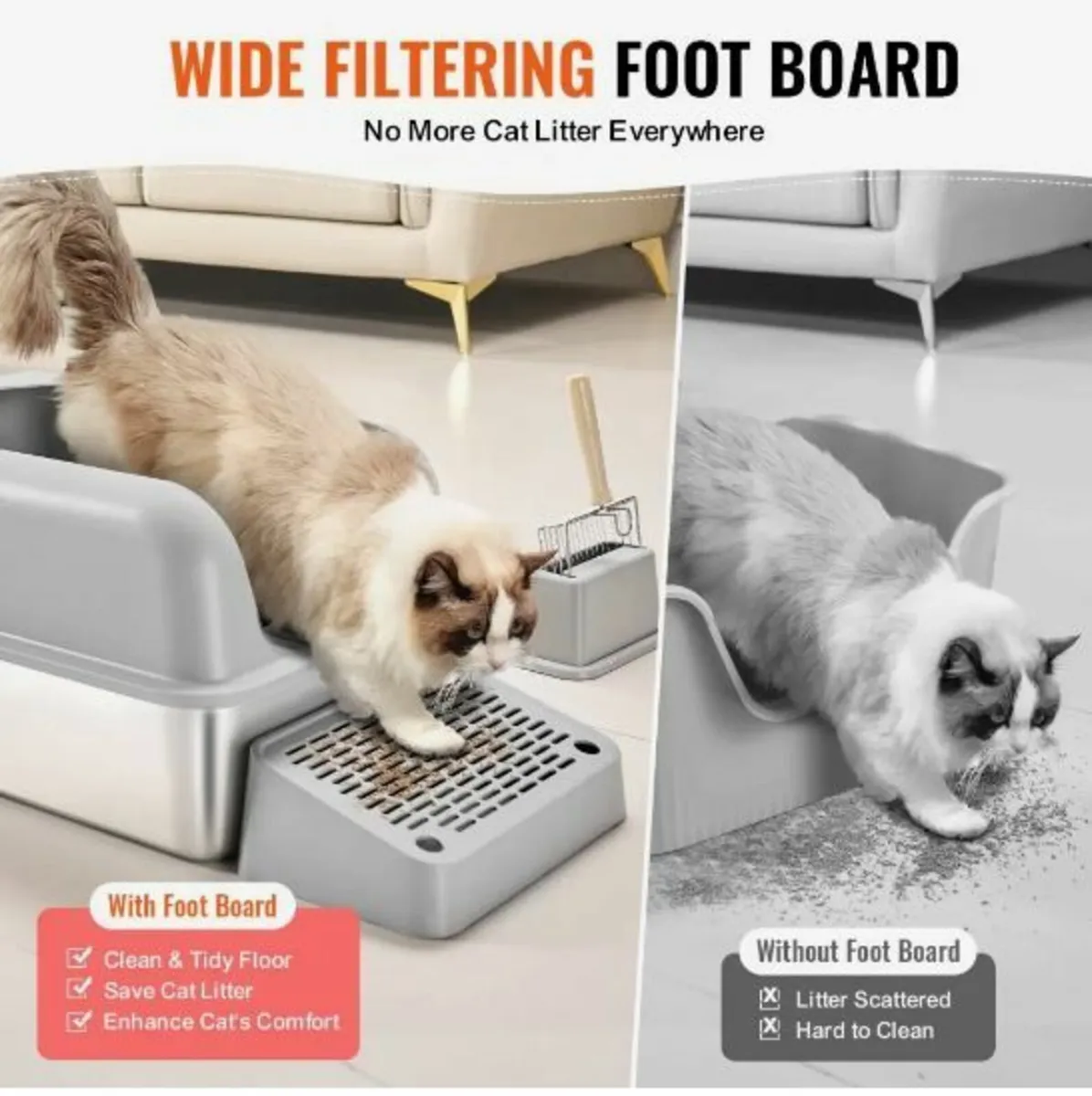 Cat Litter Box, 6 inches Deep - Image 4