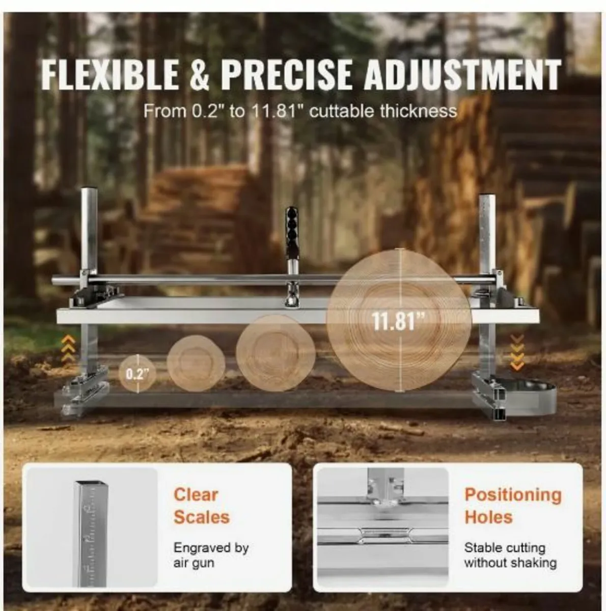 Portable Sawmill 35.6cm-91.4cm Guide Bar - Image 2