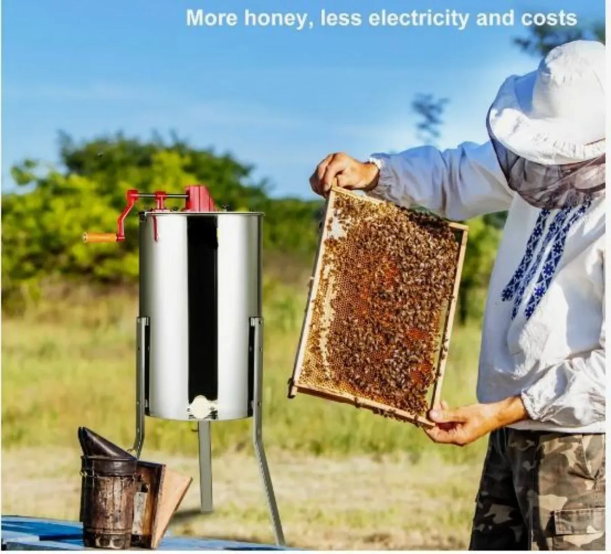 Manual Honey Extractor, 3 Frames Honey - Image 3