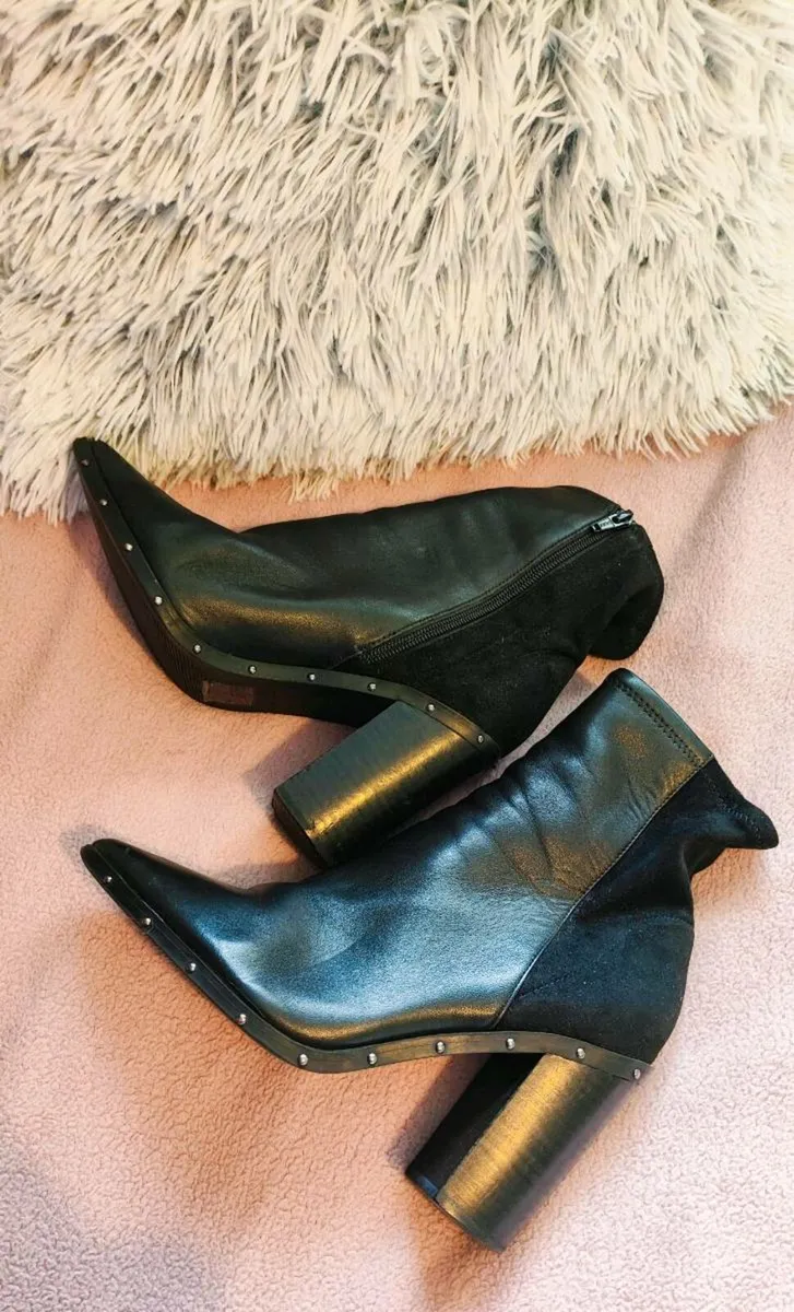 Aldo black heeled ankle boots, size EU 39 / UK 6 - Image 3