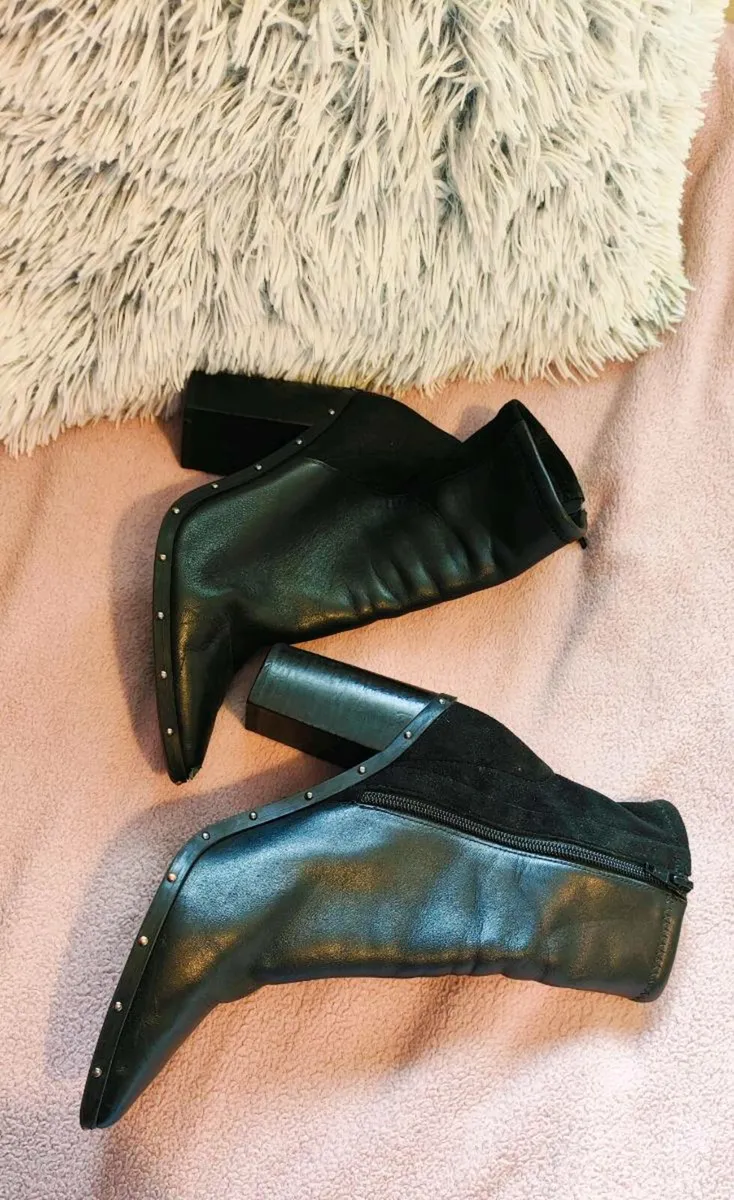 Aldo black heeled ankle boots, size EU 39 / UK 6 - Image 4