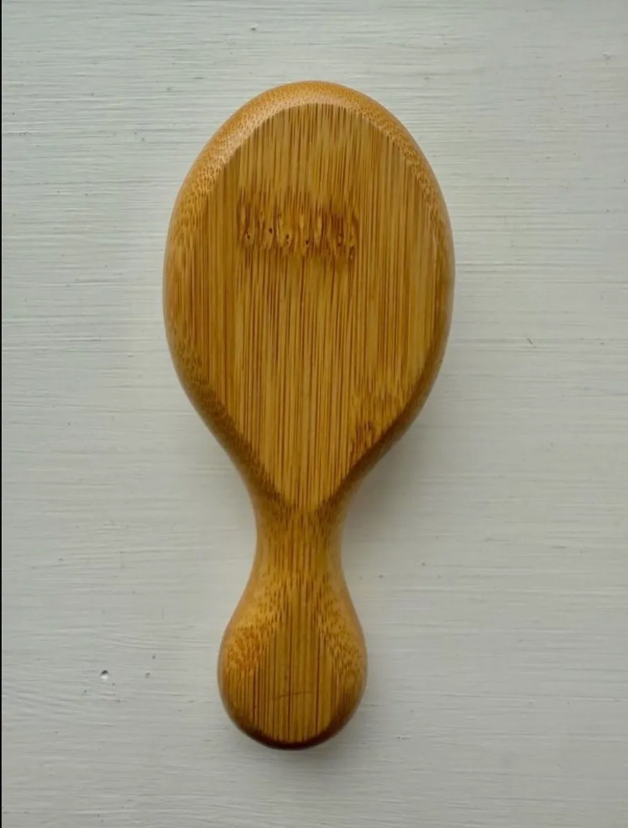 Mini bamboo hairbrush brush - Image 2