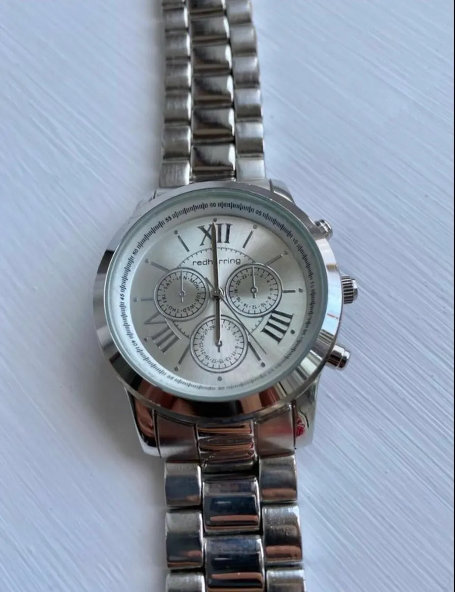 Red Herring unisex watch, silver, like new - Image 2