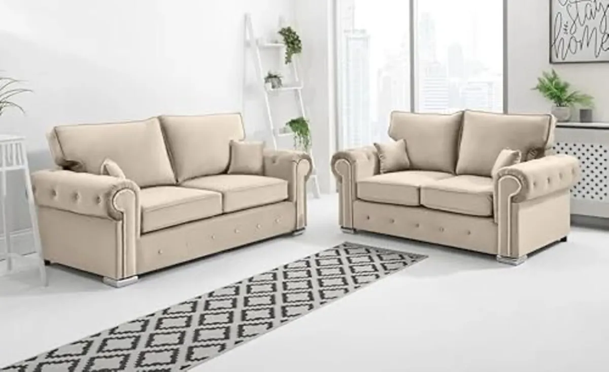 Olympia sofa kashmir plush fabric - Image 2
