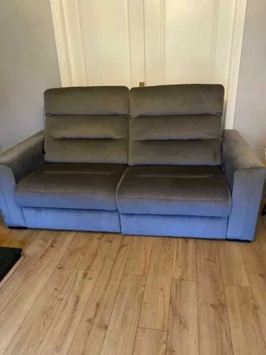 Pearl  Charcoal Fabric 3 Seater Sofa