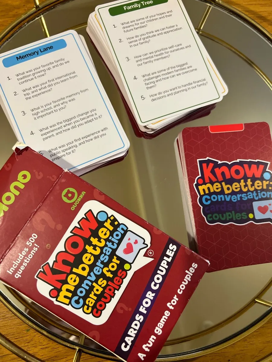 Know me better conversation cards for couples