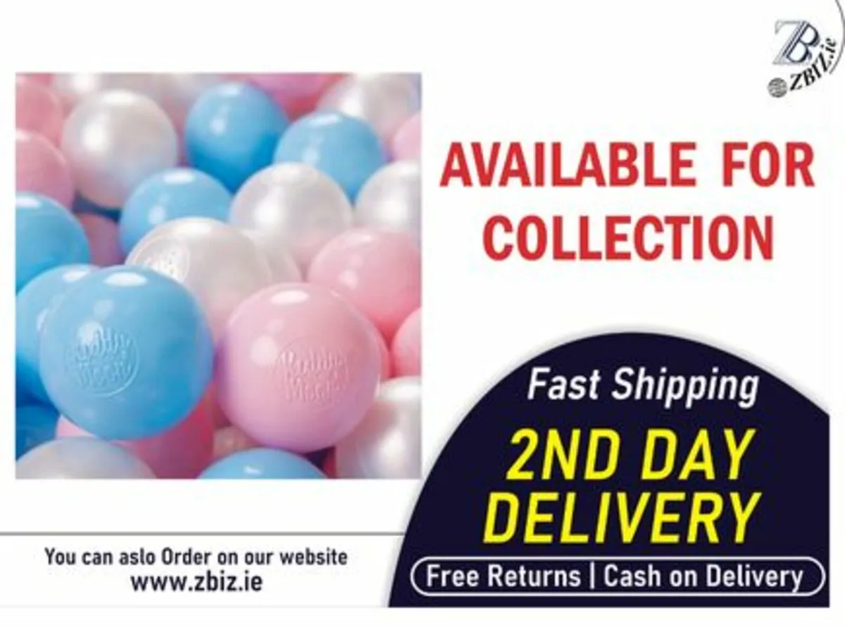 100pcs Plastic Ball Pit Balls – Crush-Proof 6cm - Image 1