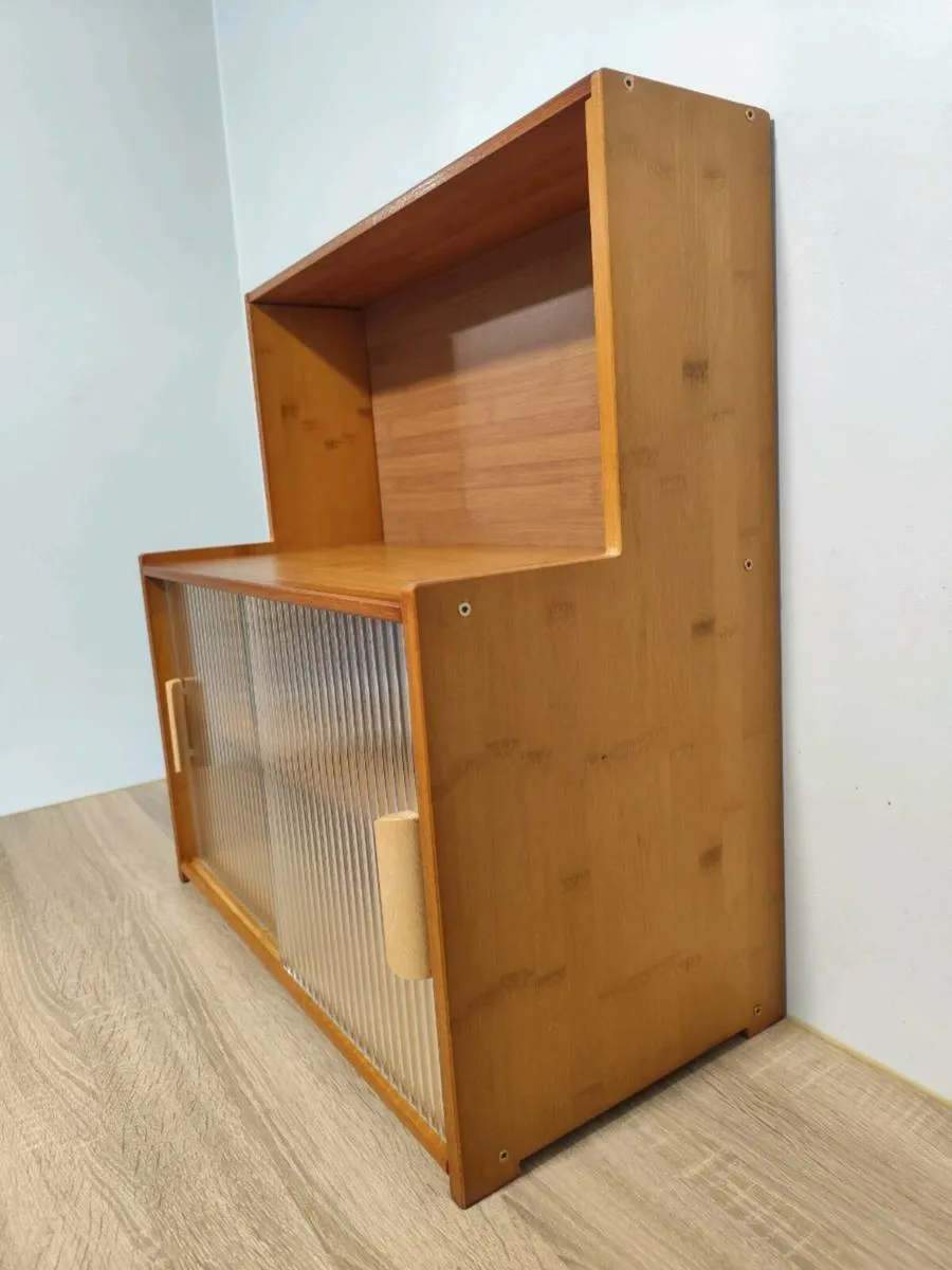 Kitchen countertop cabinet with glass doors - Image 4