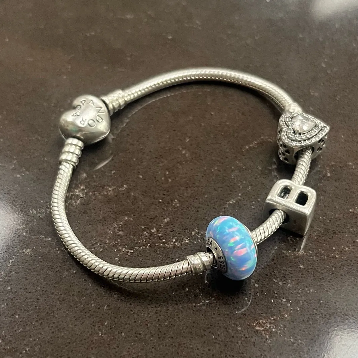 Pandora Bracelet and 3 Charms - Image 3