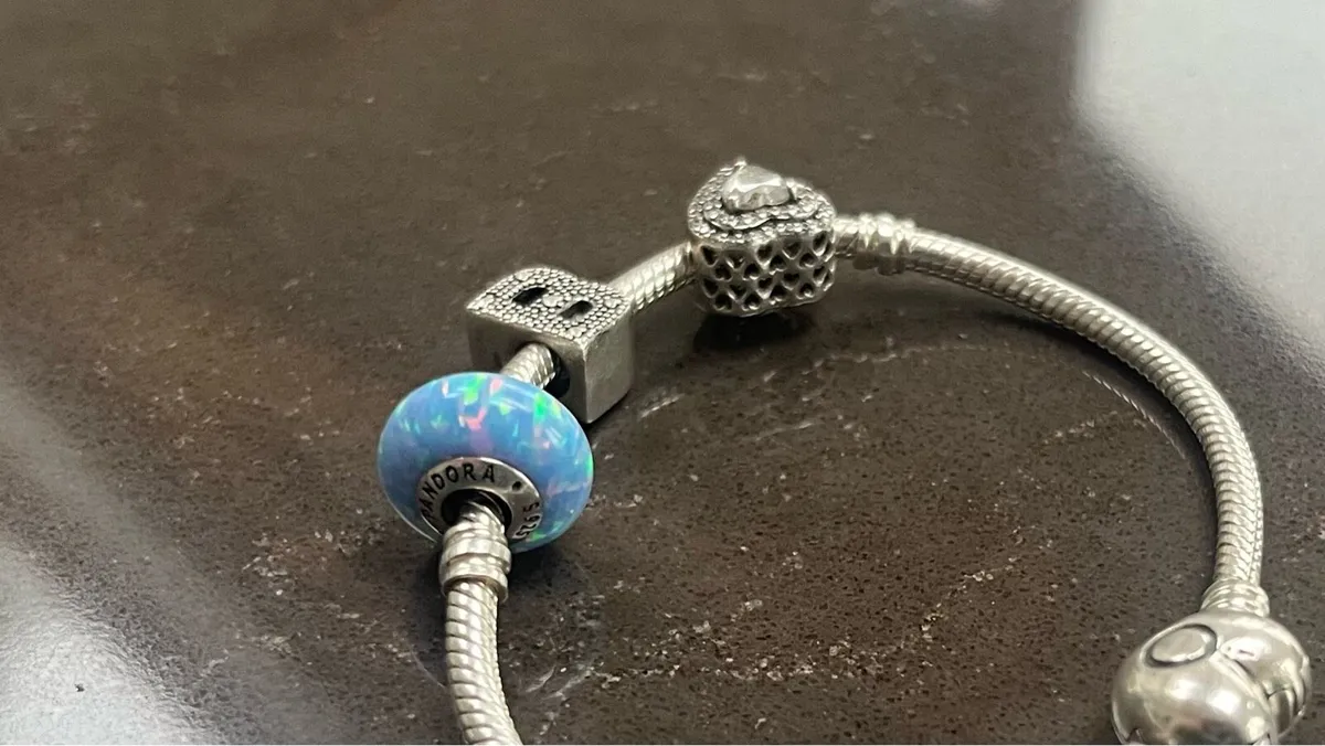 Pandora Bracelet and 3 Charms - Image 4