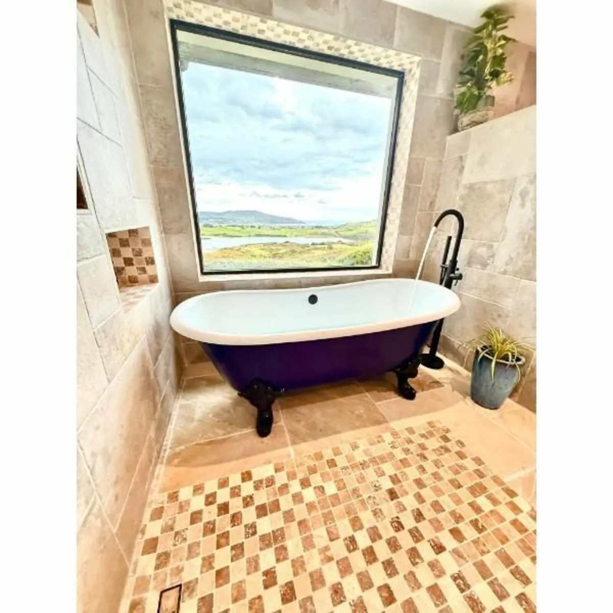 Milan Double Ended Roll Top Bath Bath  Cast Iron B - Image 2