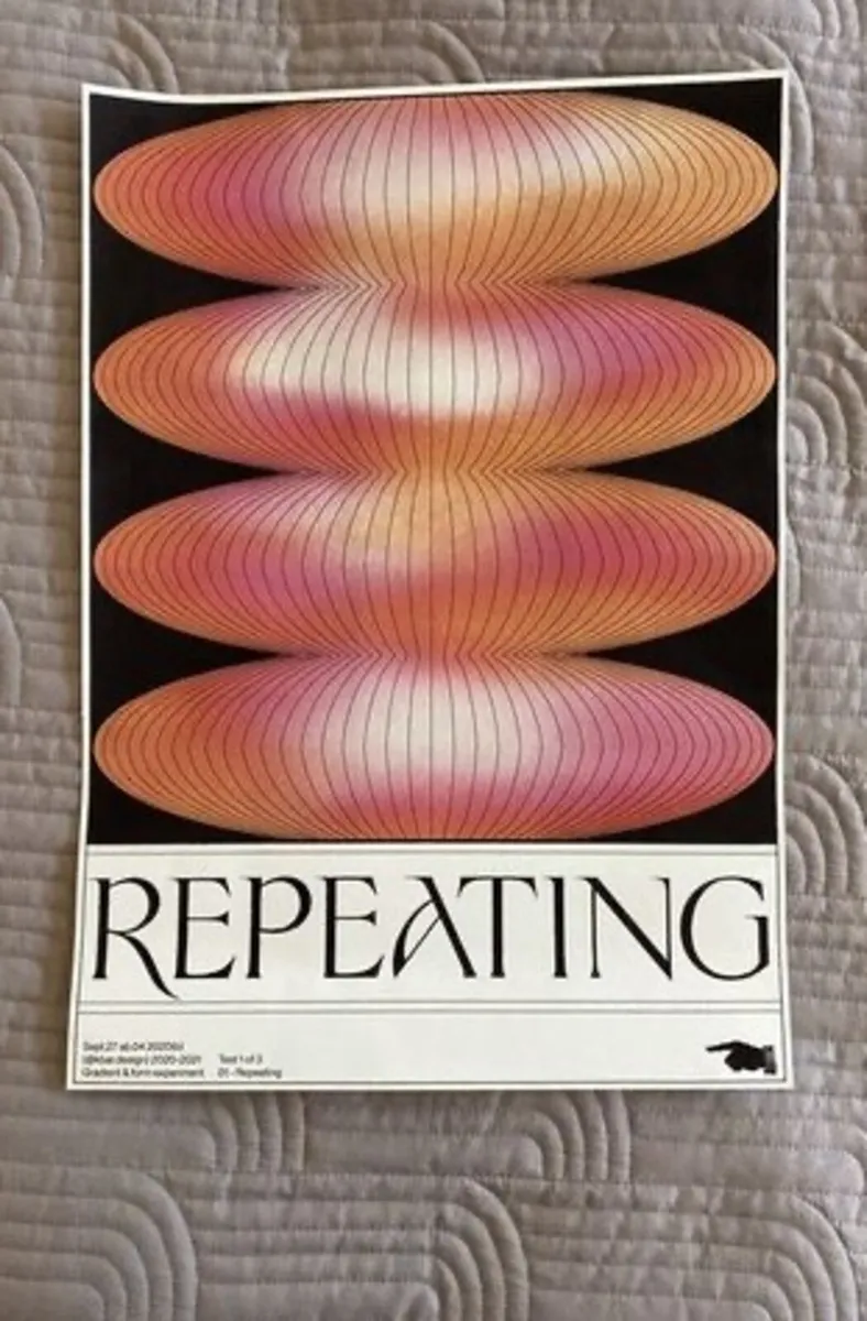 Repeating - Cool Print - Unframed - Image 1